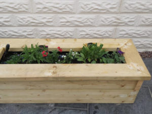 wooden flower bed
